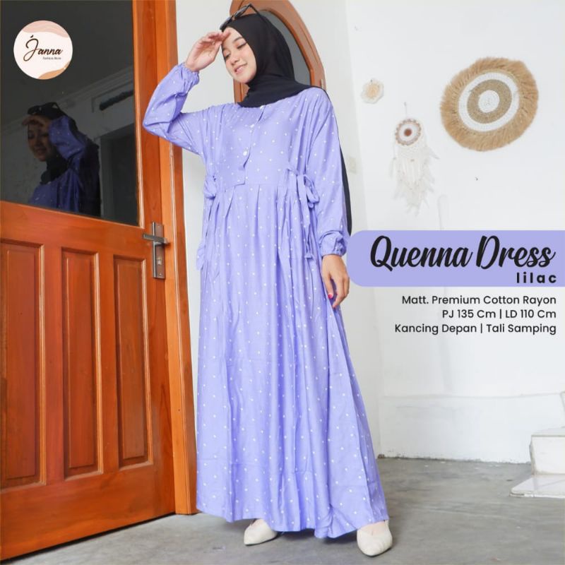 QUENNA DRES BAJU GAMIS WANITA TERBARU BY JANNA