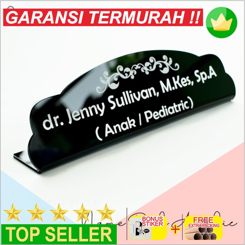 Terlaris Papan Nama Akrilik Meja Name Desk Minimalis Acrylic Elegan