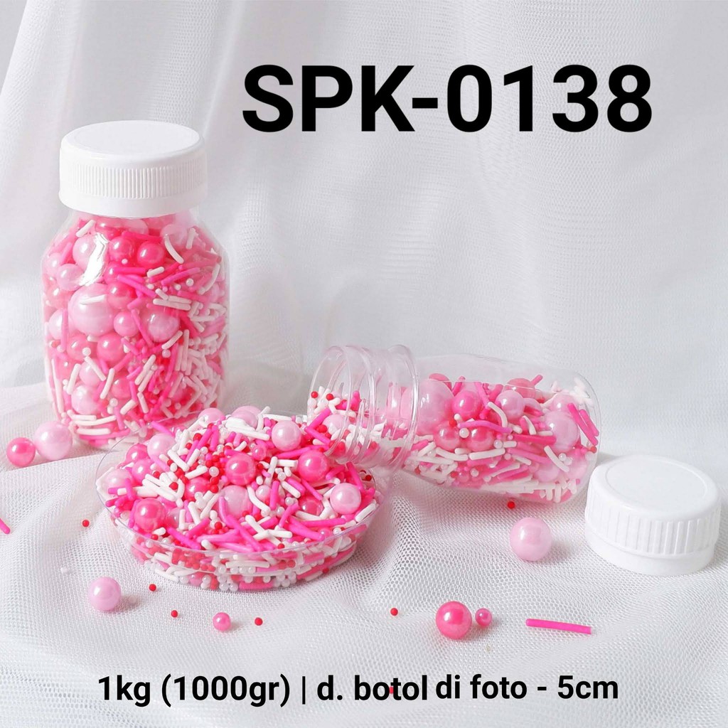 

SPK-0138 Sprinkles sprinkle sprinkel 1kg 1 kg kilo mutiara pink yamama baking grosir murah sprinkles cake dekorasi mutiara trimit decoration story sprinklestory sprinklesstory sprinkle story yamama baking