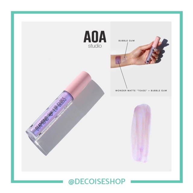 AOA Studio Diamond Lipgloss - BUBBLE GUM