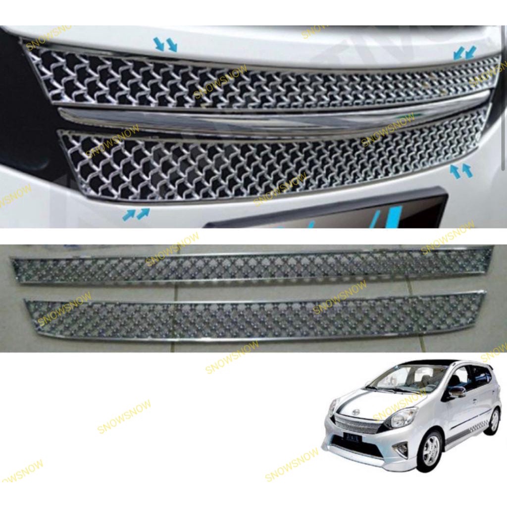 Grill Depan Agya 2013 2016 Front Bentley Chrome