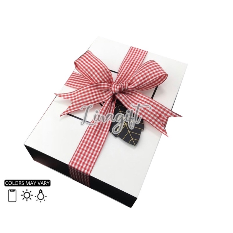 ( 3 Meter ) PLAID RIBBON - PITA KAIN KOTAK KOTAK 0.5 / 1 IN / 1.5 1.25 CM / 2.5 CM / 4 CM