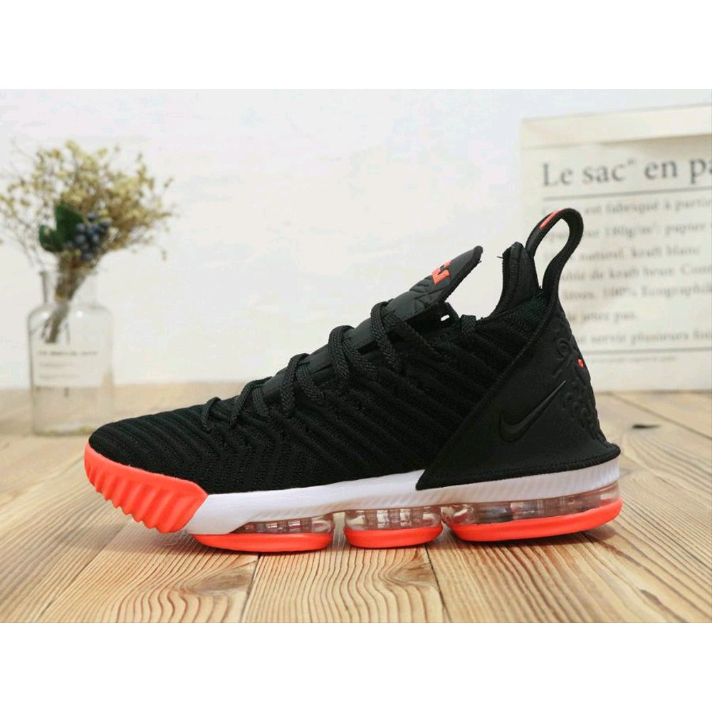 lebron 16 black orange