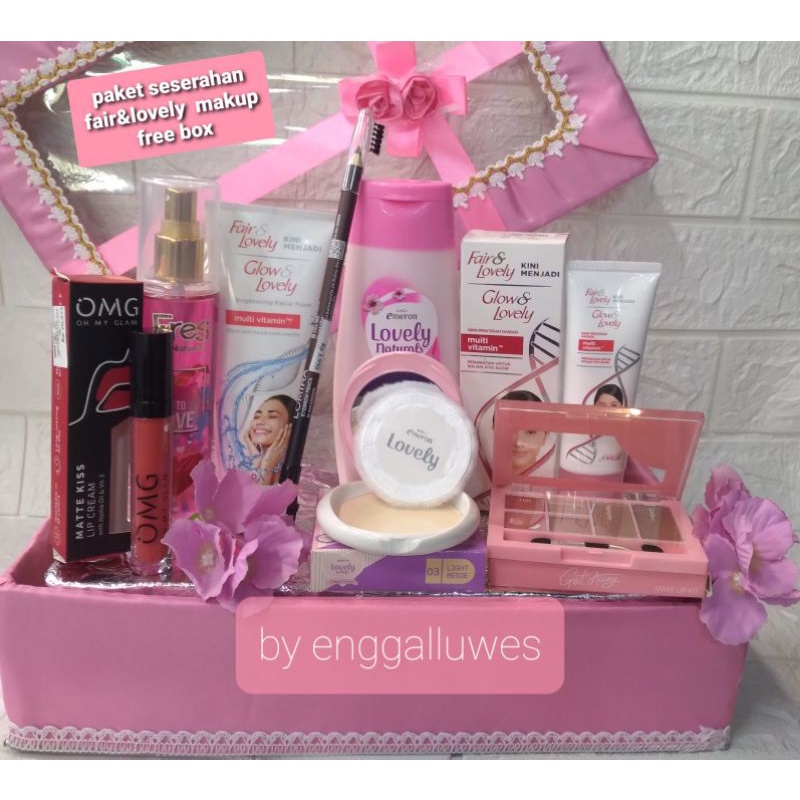 PAKET SESERAHAN FAIR&LOVELY MAKE  UP FREE BOX
