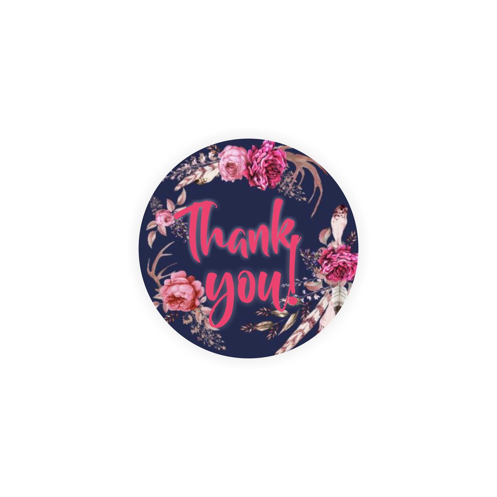 

[TERMURAH] READY!! 60 pcs Stiker Thank you for order ukuran 3,5cm TK18