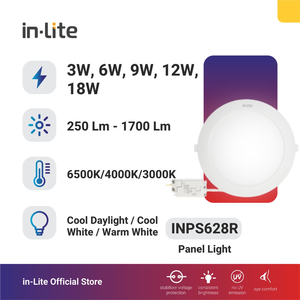 in-Lite LED Lampu Downlight Panel Inbow original