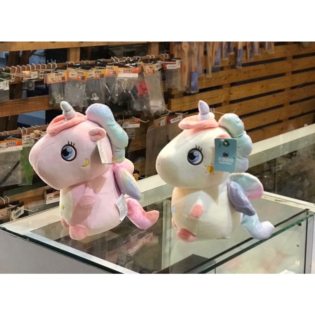 BONEKA UNICORN RAINBOW WINGS IMPOR LEMBUT