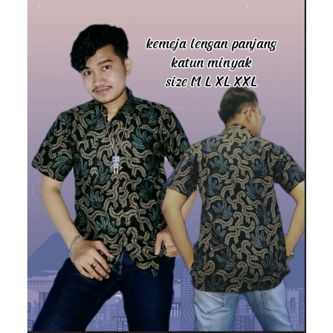 Baju Batik Pria Katun Premium Pendek and Panjang Seragam Motif Terbaru size M L XL XXL