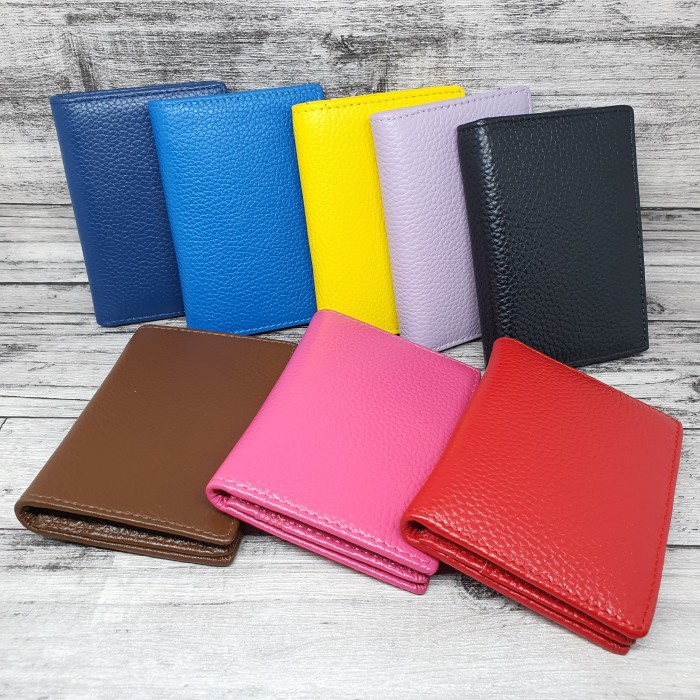 erida small leather folded card wallet / dompet kartu kecil -