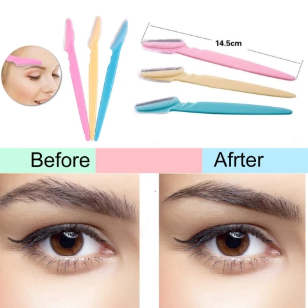 Cukur Alis Pencukur Alis Eyebrow Razor Trimmer satuan dan isi 3