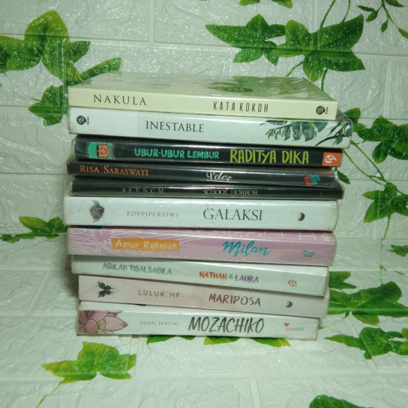 Preloved Novel Areksa, Mariposa, Galaksi, Inestable, Mozachiko, Nathan&Laura, Milan, Nakula, dsb