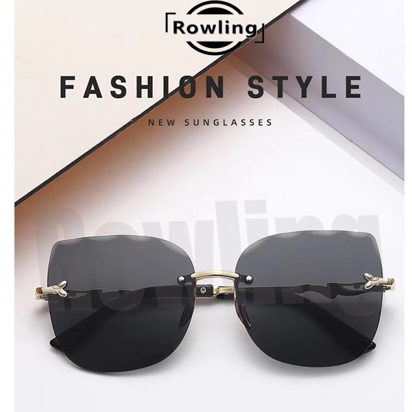 Rowling(ka-265)Sunglasses  Kacamata Hitam Kotak No frame Women Sunglasses Titanium New Arrival Import Kacamata Fashion