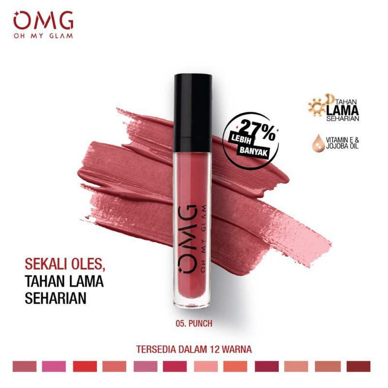 OH MY GLAM Matte Kis Lip Cream 3.5 gr ORIGINAL 100%