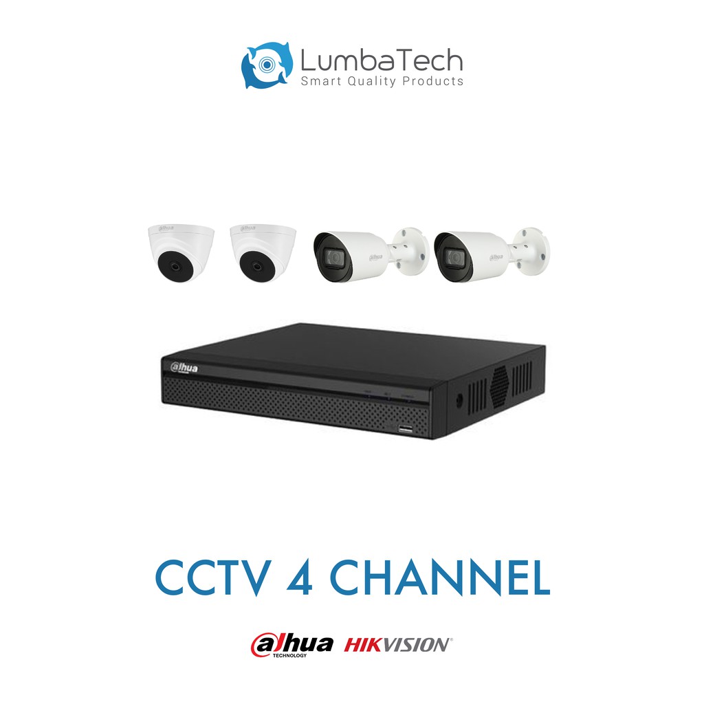 Paket CCTV 4 Camera | Dahua / HikVision | Installer Professional