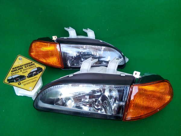 headlamp lampu depan kristal blackhousing honda civic genio estilo