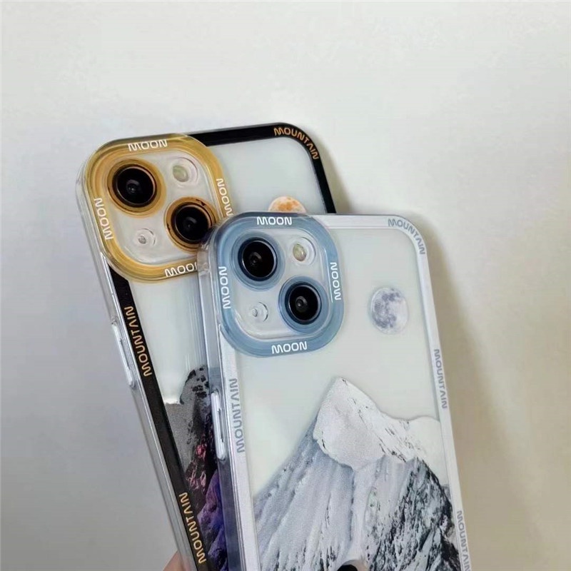 Soft Case Silikon Motif Gunung Salju Untuk Iphone 11 12 Pro Max 7 Plus 8 Plus Xr Xs Max Se 2020x8plus 11 Pro Max