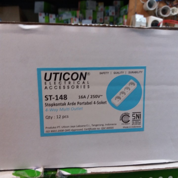 Uticon Stop Kontak  Arde 4 Lubang ST-148