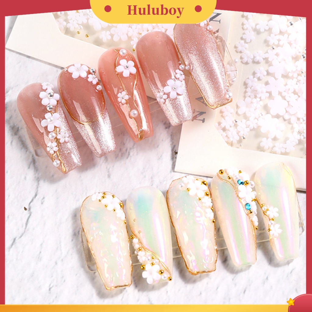 Huluboy Huluboy♡ 1 Pack Bunga Kecil Bahan Resin Untuk Dekorasi Nail Art