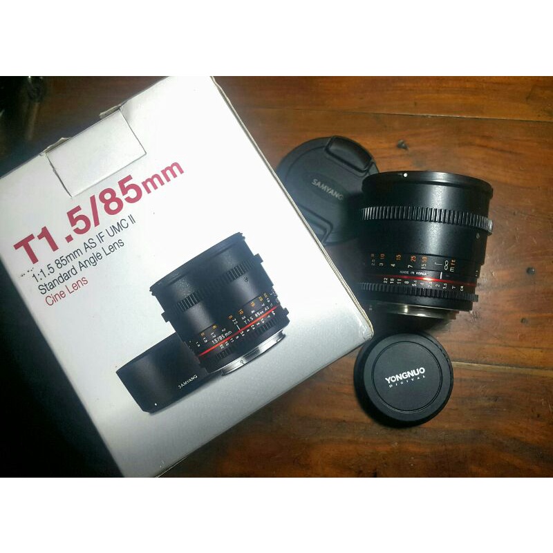 Lensa Manual Samyang Cine T 85mm f1.5 for Canon Eos DSLR