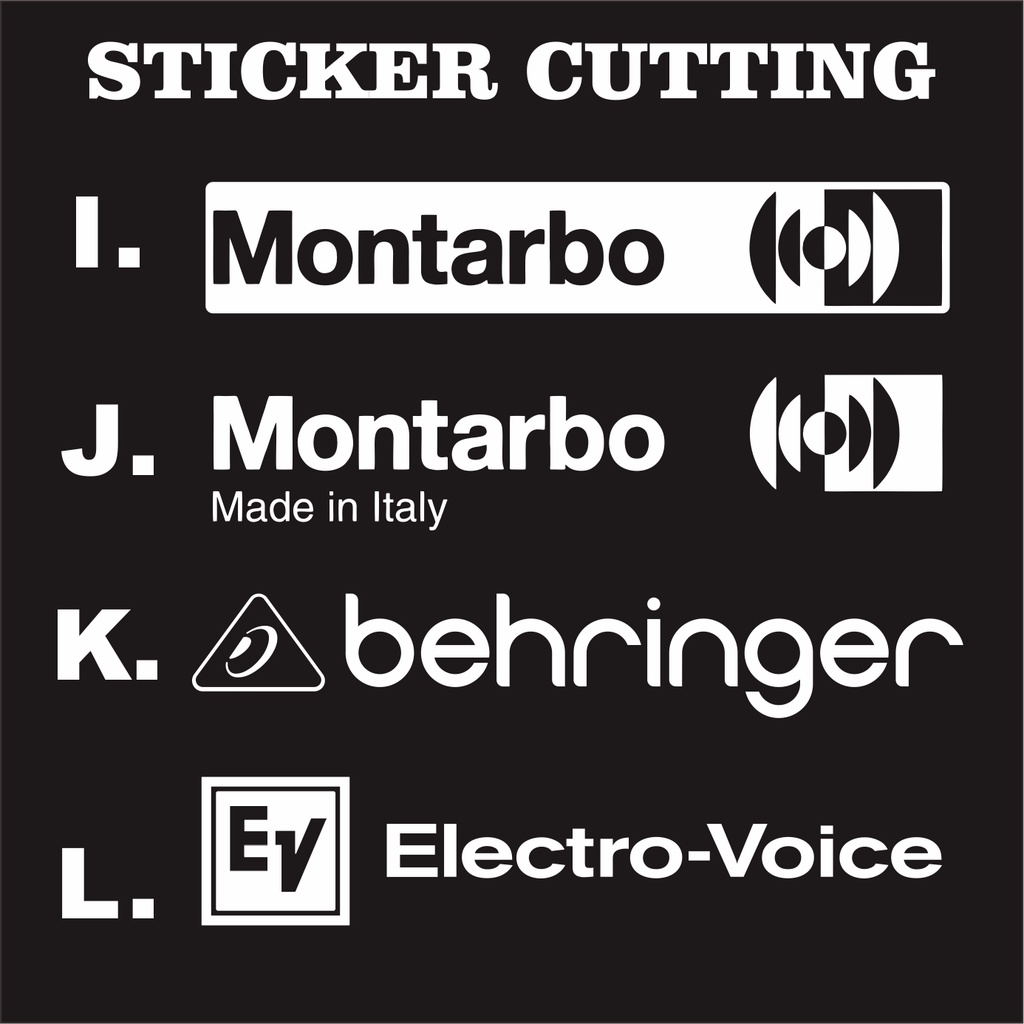 Sticker Cutting Audio Music Logo / Yamaha Music,Montarbo,Huper DLL