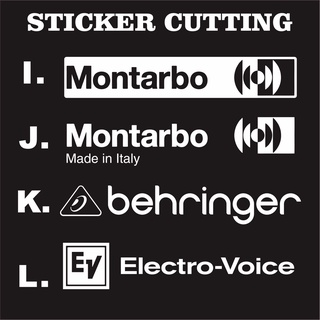 Jual Sticker Cutting Audio Music Logo / Yamaha Music,Montarbo,Huper DLL