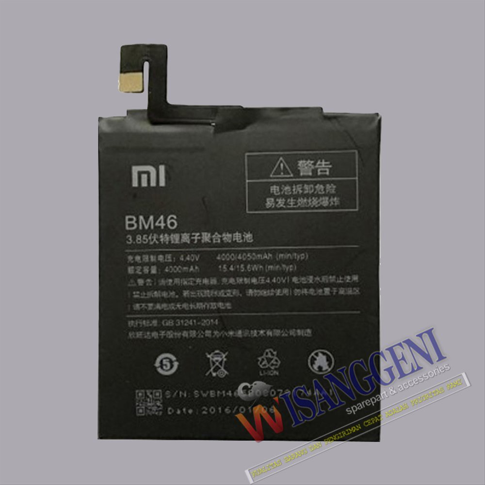 Battery - Baterai Xiaomi Redmi Note 3 BM46 - BM 46 Original