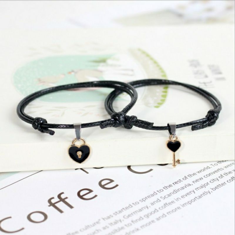 Gelang Couple Kunci Gembok (2PC) KeyChain/ Gelang Viral