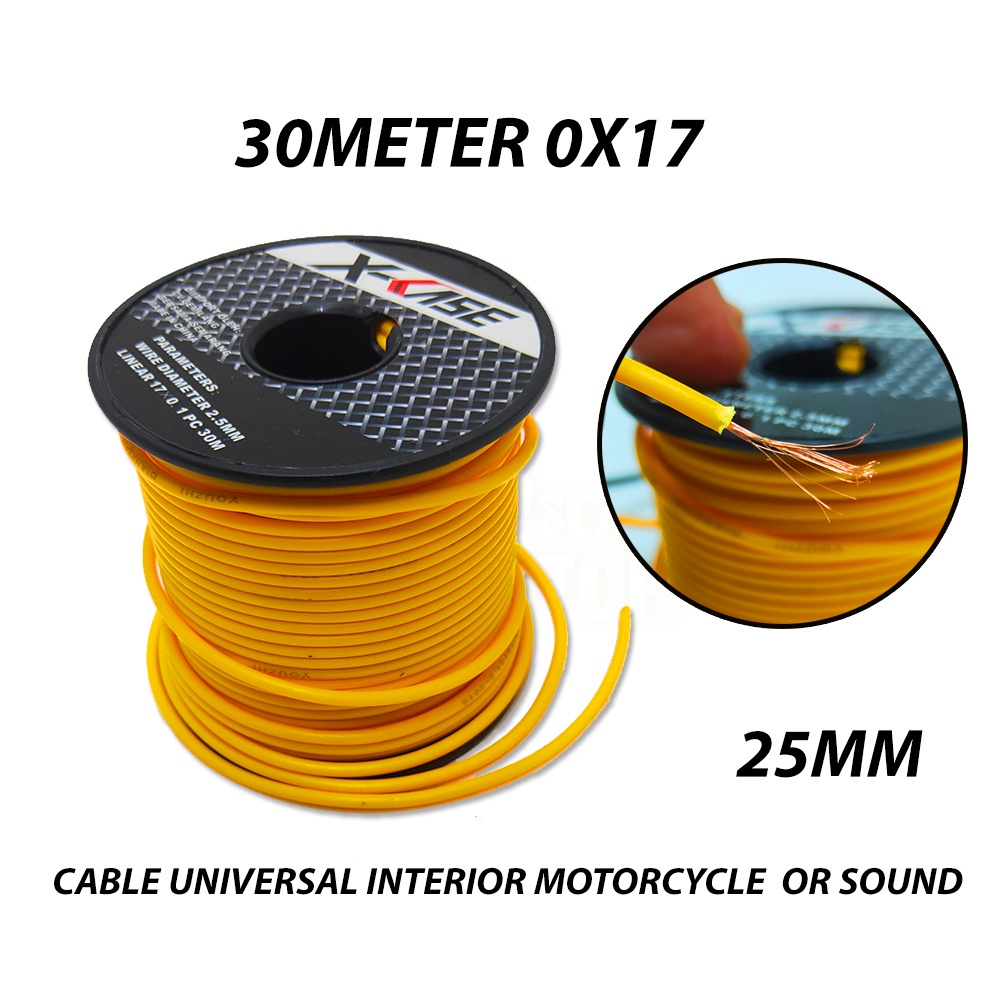 KABEL AUDIO MOTOR SERABUT 2X17 1X1 2.5MM TUNGGAL SERAT LISTRIKINTERIOR motor