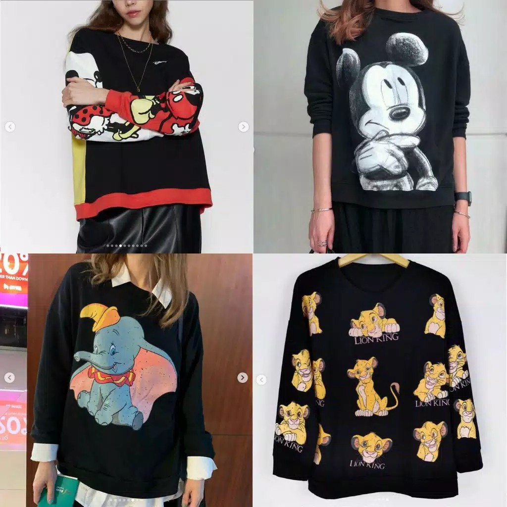 SWEATSHIRT DISNEY - MICKEY & DUMBO - ATASAN IMPORT ORIGINAL BERLABEL