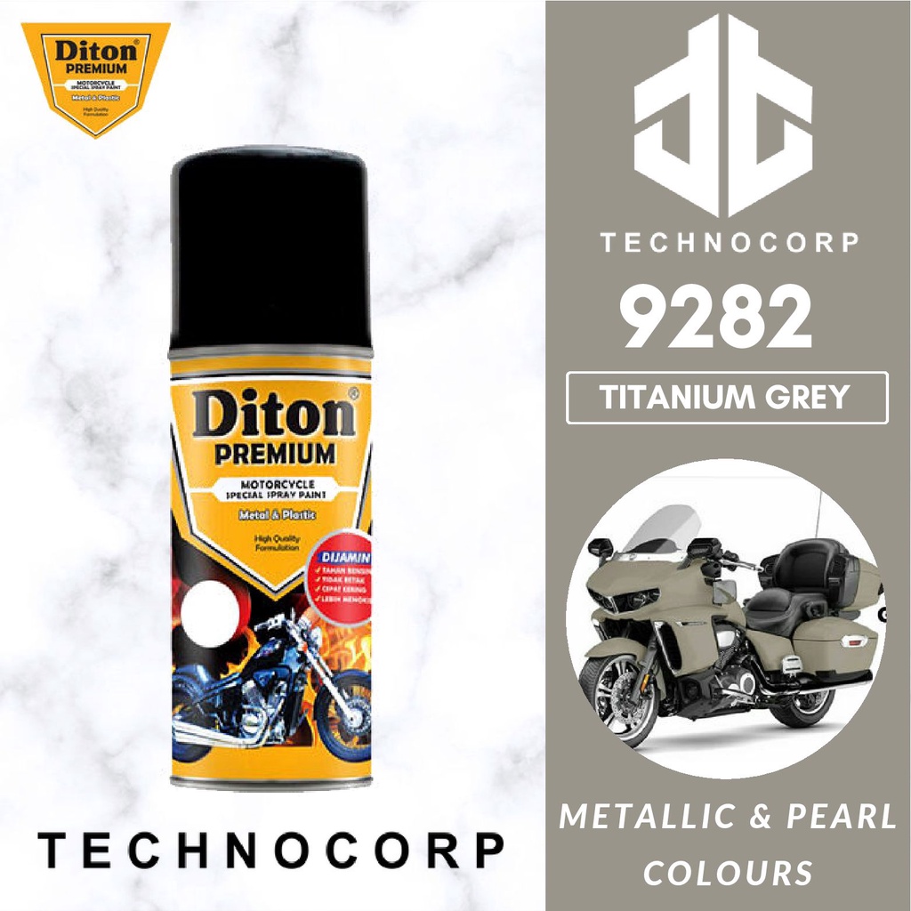 Jual Cat Semprot Diton Premium Titanium Grey Abu Doff Metallic