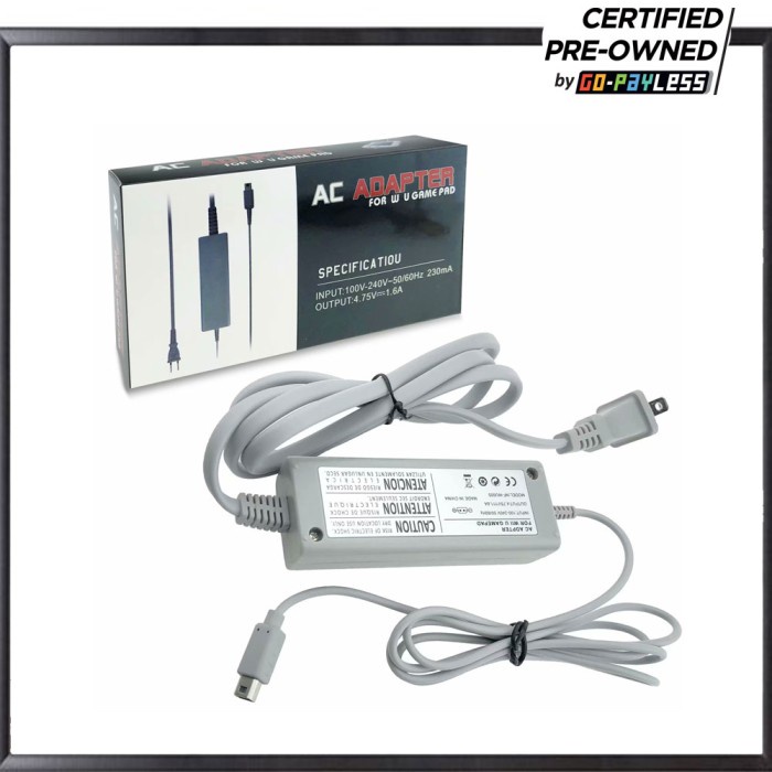 AC Adapter for Nintendo Wii U Game Pad