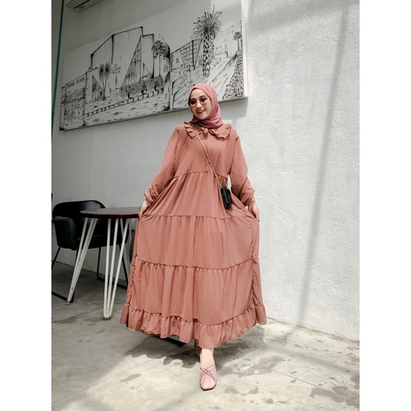 Midi Dress Ceruty Babydoll Premium