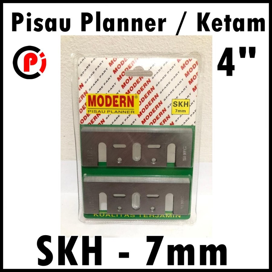 MODERN Pisau Planner Pasah Mata Ketam Kayu Ukuran 4 Inch SKH 7mm 2 Pcs