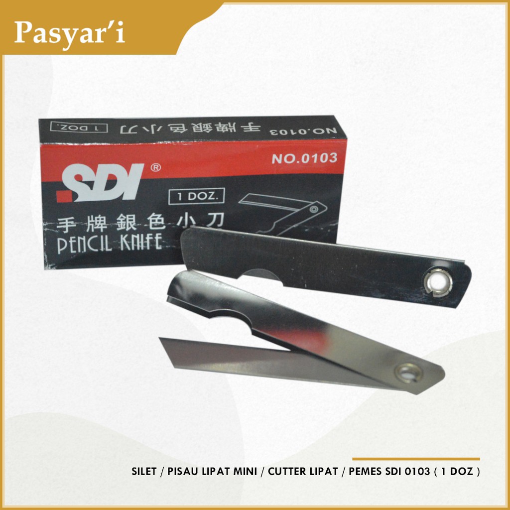 

Silet / Pisau Lipat Mini / Cutter Lipat / Pemes SDI 0103
