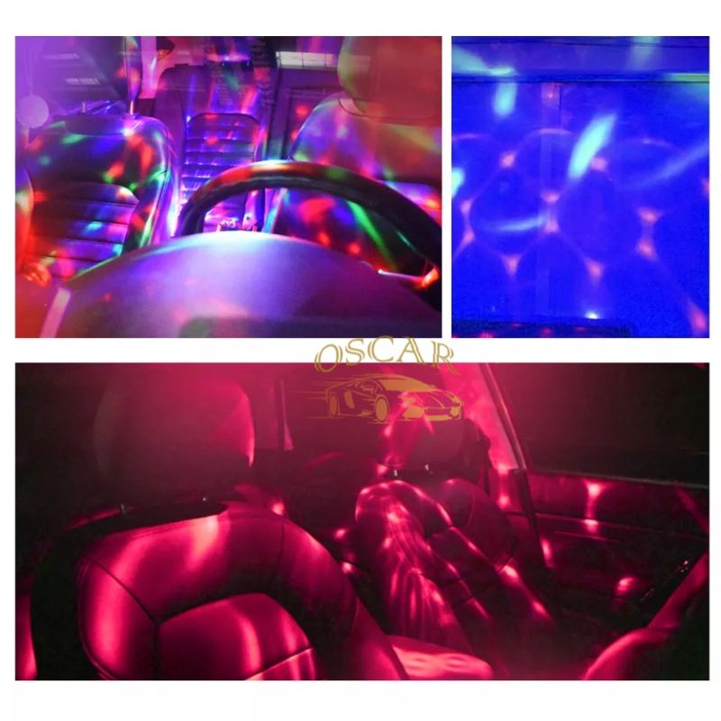 Lampu Disko RGB Sensor Musik Colok USB Disco Car Light Lampu Tumblr Mini Aesthetic Lampu Kabin Mobil