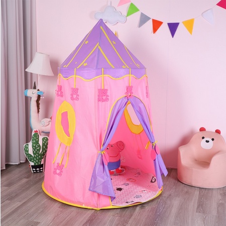 Tenda Anak Castle Tinggi Model Mongolia Kerucut Tenda Pensil Kids Portable RS08