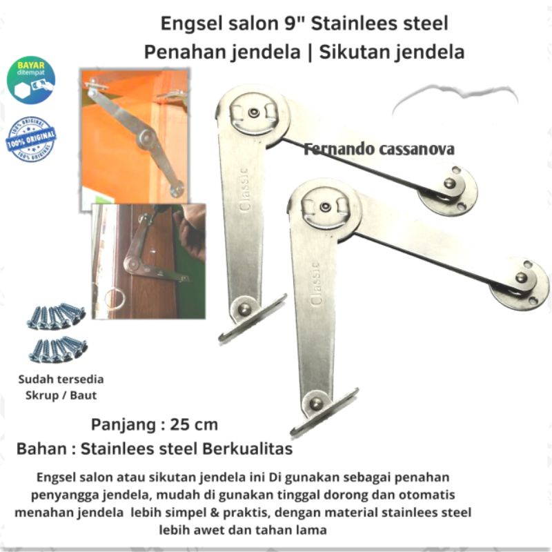 Engsel Jendela / sikutan jendela / engsel salon