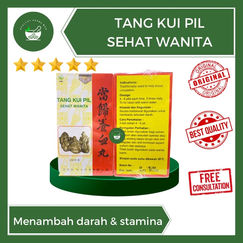Obat Penambah Darah Stamina Anemia Tang Kui Pil Sehat Wanita