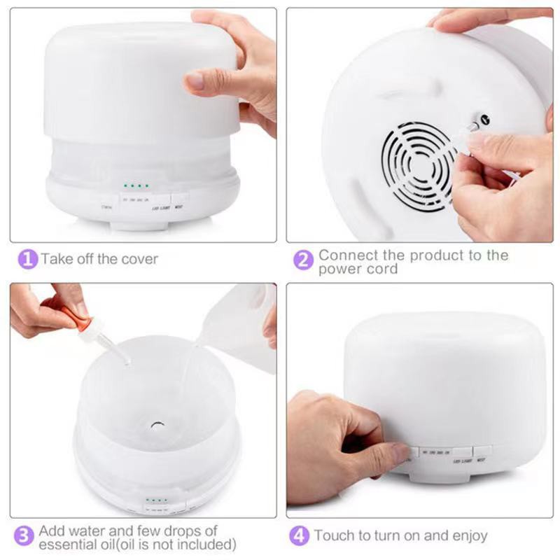 Humidifier Air 300ML/500ML PLUS 7LED Aromaterapi Difuser Plus Remote Control