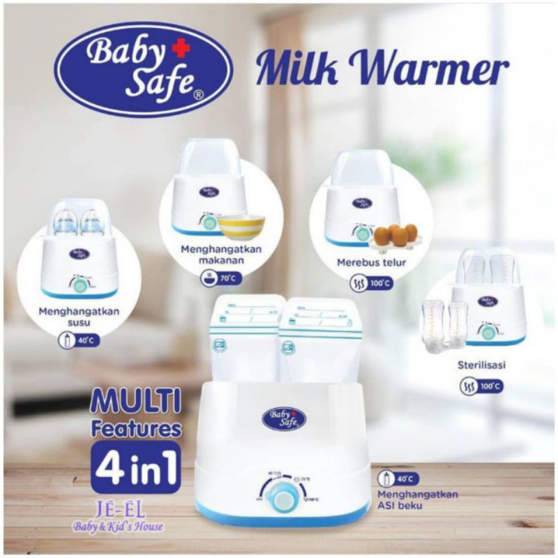 Baby safe Twin Bottle Warmer &amp; sterilizer LB216 / Alat Sterilisasi Penghangat Botol Susu Bayi