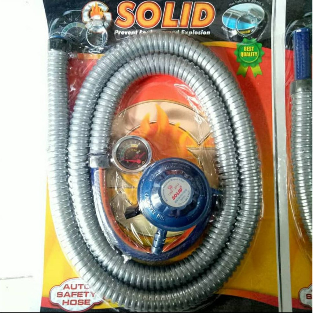 Selang Gas + Regulator Paket Komplit / SELANG GAS dan KEPALA GAS KOMPOR SOLID tipe 6552 BEST QUALITY