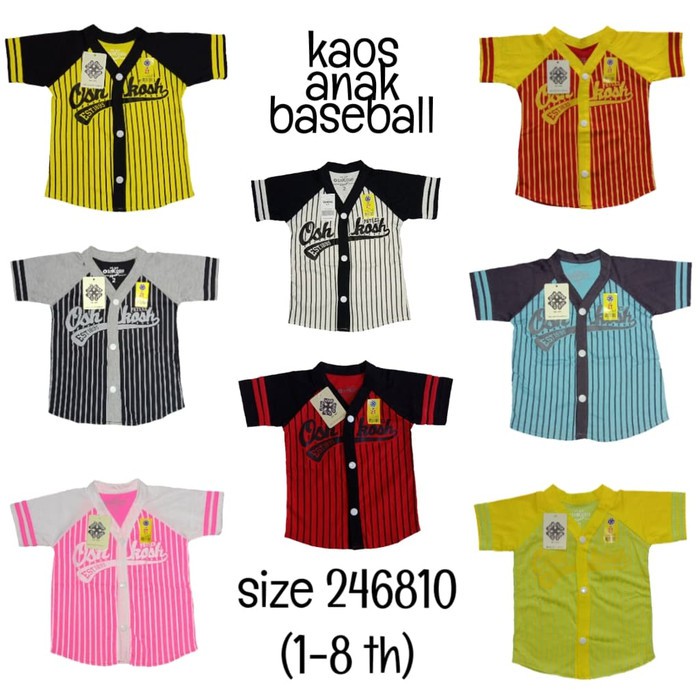 Spesial Kaos Baseball Anak Branded Oshkosh Bgosh - SIZE 2 Berkualitas