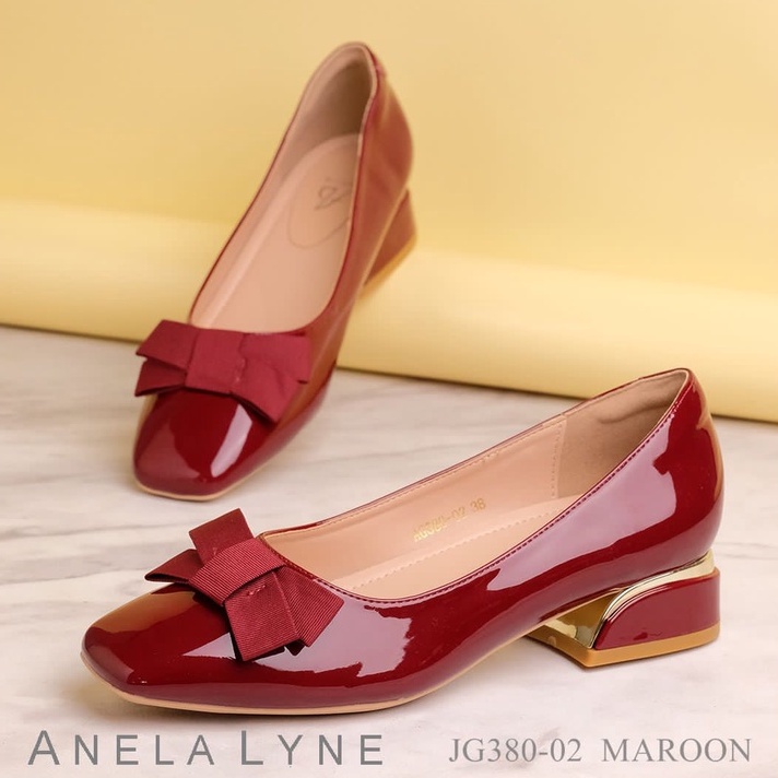 ANELA LYNE SEPATU GLOSY BECKA PITA HEELS G380-02 ORIGINAL
