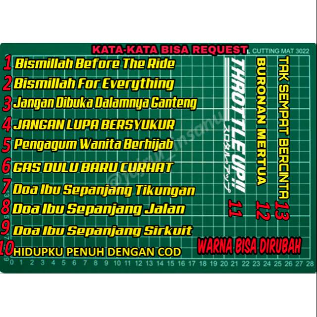 STIKER HELM STICKER CUTTING MOTOR