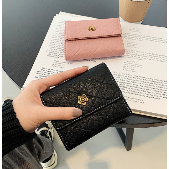 GO! DL460 DOMPET LUCU MINI MOTIF BUNGA  WANITA CEWEK KECIL KOIN KARTU WALLET FASHION COD