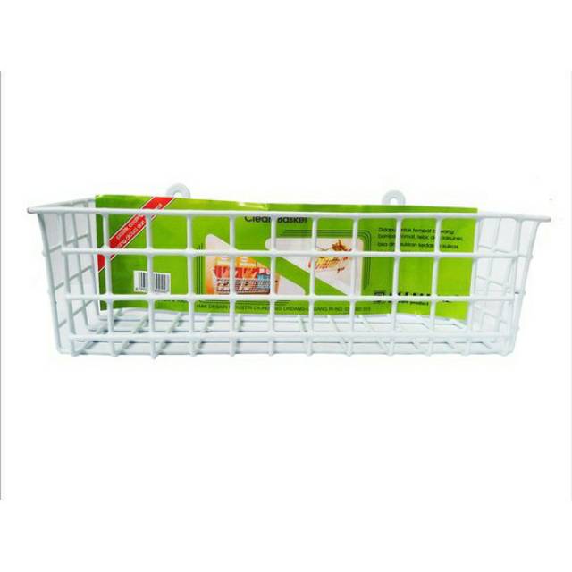 Rak keranjang bumbu dapur anti karat serbaguna 32.5 x 11 x 10 - clean basket