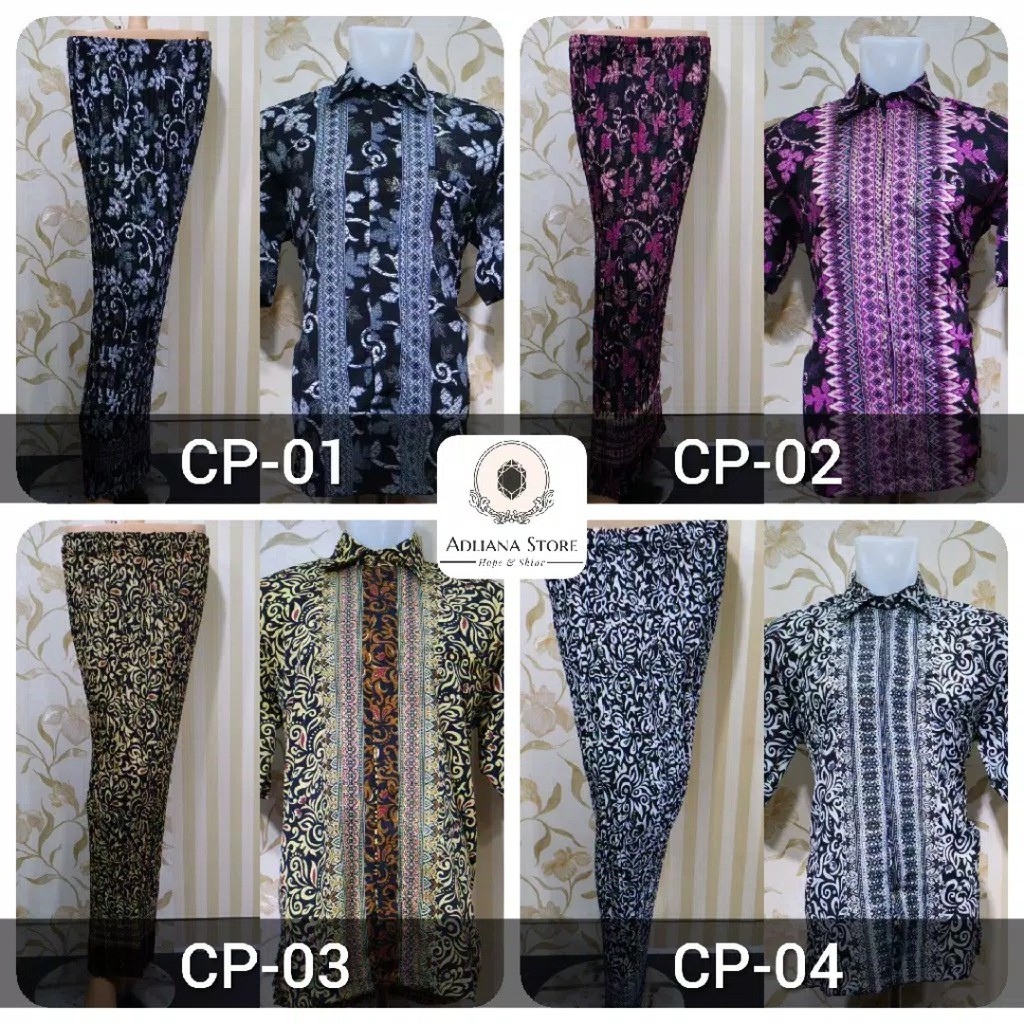 (COD) STELAN BATIK KOUPLE  MIX ROK PLISKET - BATIK OUTFIT PESTA - BATIK MODERN - BAJU OOTD COUPLE MODERN