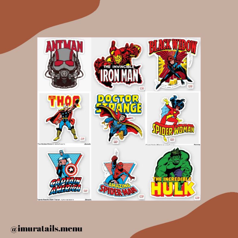 49pcs Sticker Tumblr Marvel