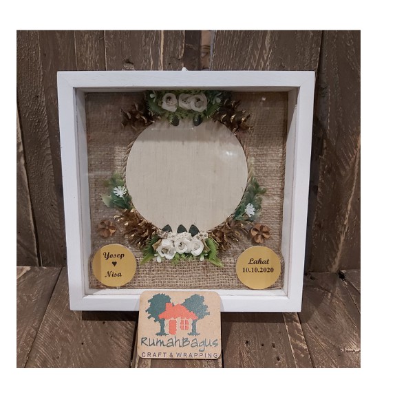 Bingkai 3D Mahar Uang Kertas Sudah di Decor Siap Pakai