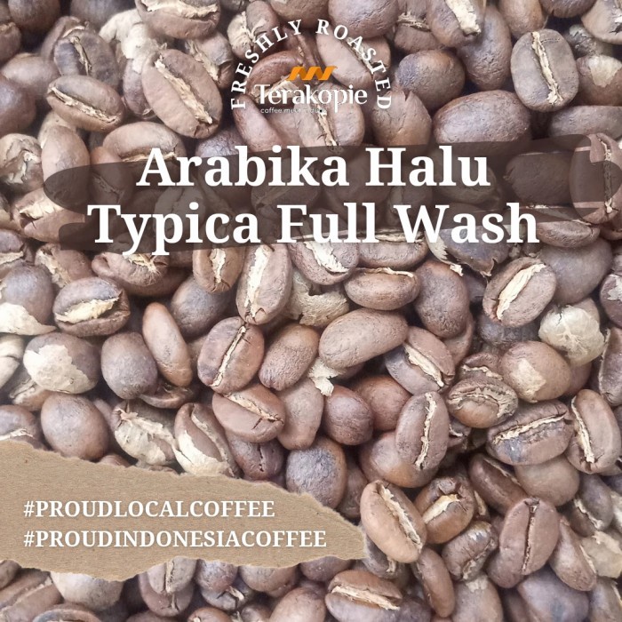 

KOPI ARABIKA HALU TYPICA FULLWASH | Roasted Coffee | Biji/Bubuk 1KG - BIJI